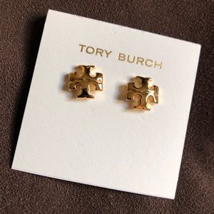 Tory Burch Dome T Logo Stud Earrings